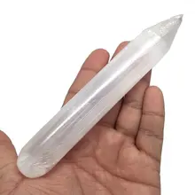 Natural Selenite Polished Wand Round/Point Reiki Chakra Quartz Crystal Healing (1PC) цена Natural Selenite Polished Wand Round/Point Reiki Chakra Quartz Crystal Healing (1PC) цены онлайн