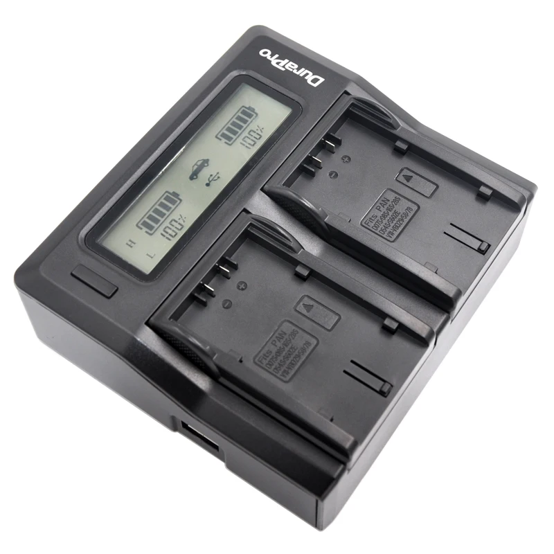 

Durapro CGR-D54 CGA-D54S VW-VBD55 CGR D54 LCD Dual Rapid Quick Charger for Panasonic AG-DVC60 AG-DVX100 AG-DVC30 AG-DVX100A