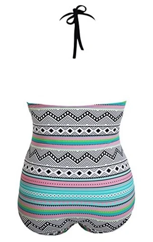 Купальник с эффектом пуш ап и высокой талией размеры XXXL XXL|swimsuit retro high waist|fringe