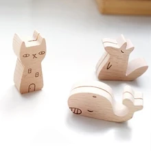 Cute animal wooden information folder, photo clip, cartoon note, card holder, product display board base notes message memo clip