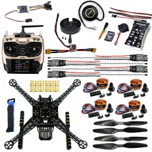 DIY FPV Drone Kit Welded S600 4 axis Aerial Quadcopter Unassembled w/ Pix2.4.8 Flight Control GPS 7M 40A ESC 700kv Motor AT9S