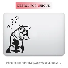 Забавный кот наклейка милые животные Ноутбук наклейка для Apple Macbook Pro Air retina 11 12 13 15 дюймов Mac hp acer Mi поверхность книга кожи