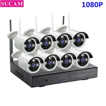 2MP 8CH система видеонаблюдения беспроводная 1080P 8 шт. Wifi камера ночного видения Водонепроницаемая 2MP Wifi камера наборы Plug and Play