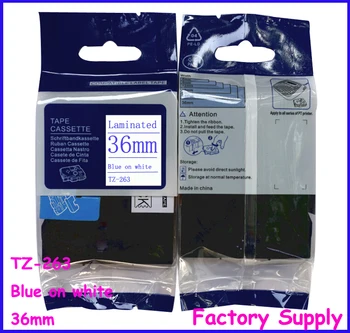 

For Brother Touch P-touch Tape 36mm Tze263 Tze-263 Tze Tz 263 Tz263 Tz-263 Ptouch Printer Ribbon Cartridge Label Laminated Tape