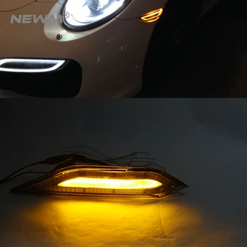 

2x Amber white LED Side Marker Lights drl Signals For Porsche For Cayenne 958 2011-2014 clear lens led daytime running light
