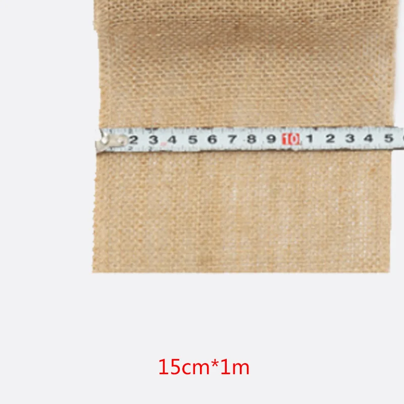 Популярный 1 м/рулон поделок декоративный мешок материал пеньковая лента Подарочная обертка Свадебная вечеринка DIY лента из джута, мешковины - Цвет: 15cm