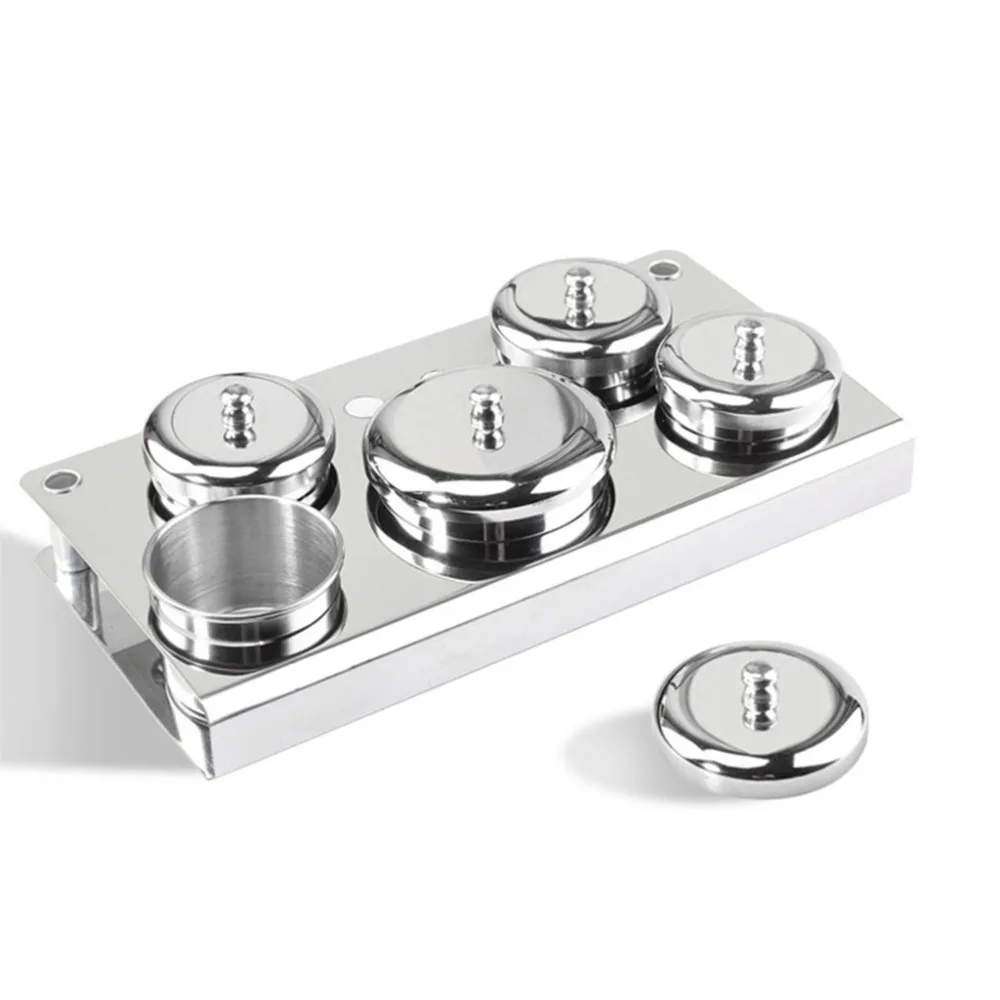 

Stainless Cups 305g Crystal Liquid Powder Cup Cover Nail Powder Container Stainless Steel Cup for Nail Art Nail instrument New