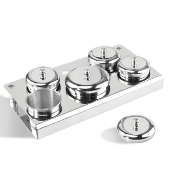 

Stainless Cups 305g Crystal Liquid Powder Cup Cover Nail Powder Container Stainless Steel Cup for Nail Art Nail instrument New