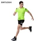 BINTUOSHI Running Sets Men Running Shirts Breathable Gym Tank Top Quick Dry Sets for Men Fitness Athletic Gym Sport Sets