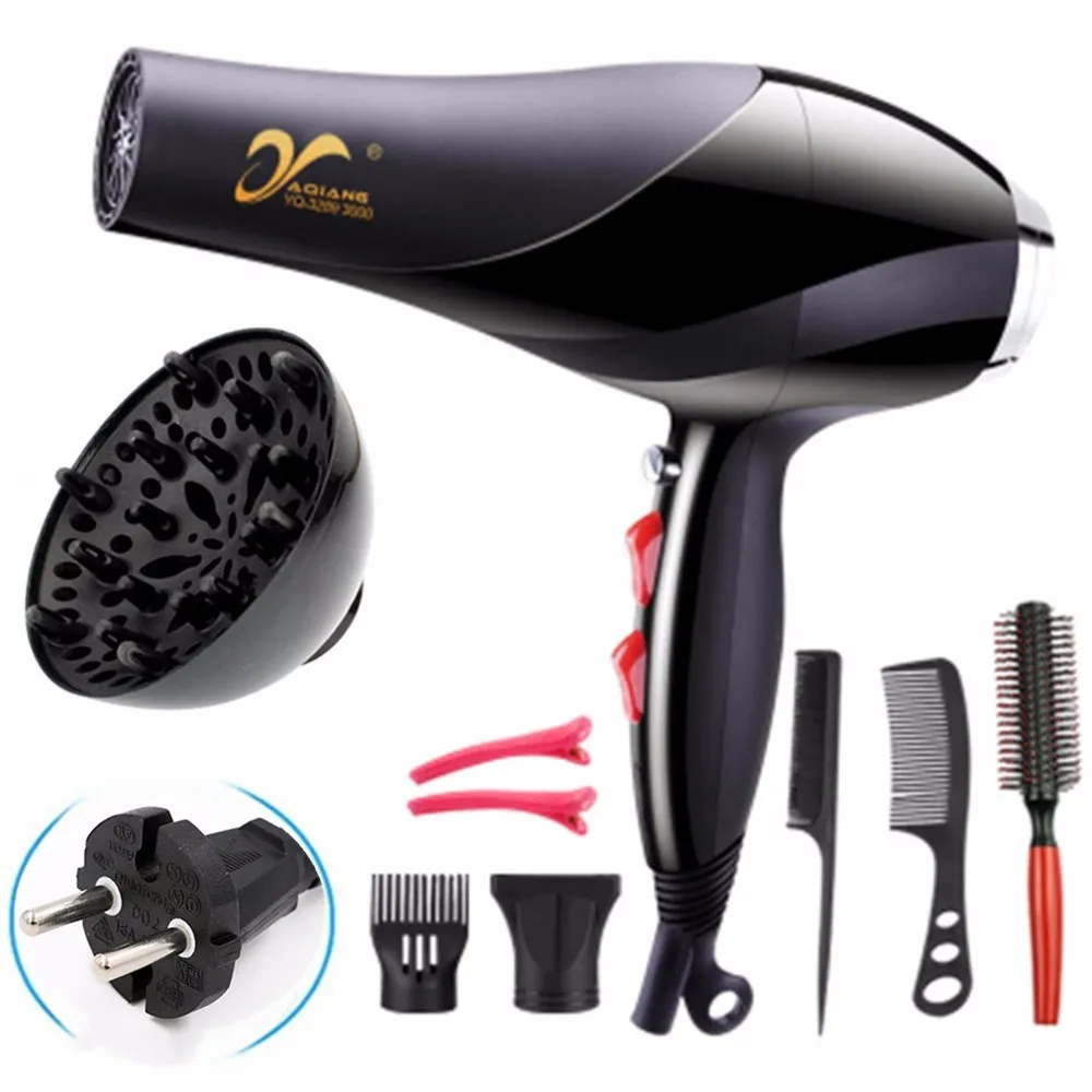 

3000W 220V Hair Dryer Russian Stock Blue Light Anion Ceramic Ionic Fast Styling Blow Dryer AC Motor Salon&Home Use Hair Drier