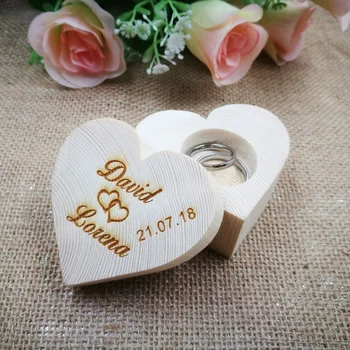 

Valentines Engagement lace Wooden Ring Bearer Box, Rustic Wedding Ring Box Holder Custom Ring Box, Personalized Wedding ring