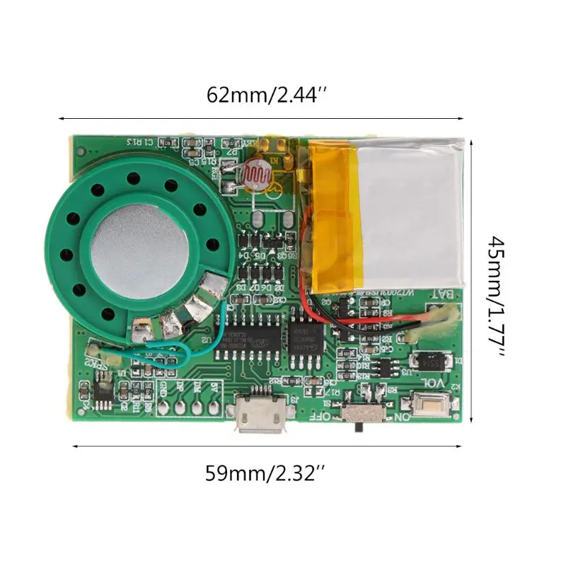 Светильник чувствительный ключ управление MP3 звук воспроизведение цепи модуль для поздравительной открытки с динамиком литиевая батарея USB скачать