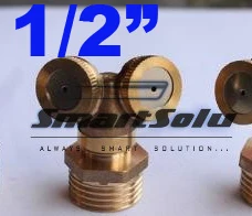 

Free shipping 20pcs/sets Irrigation Durable Heavy Duty Brass 1/2" Water Garden Spray 2 Holes Nozzle, brass nozzles sprinklers