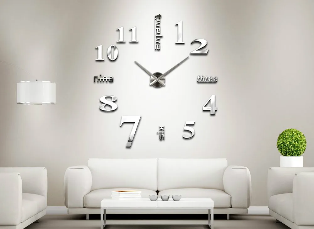 meya home decoration big clock digital mirror wall clock modern designlarge designer wall clocks creative stickerunique gift - Large Designer Wall Mirrors meya home decoration big clock digital mirror wall clock modern designlarge designer wall clocks creative stickerunique gift - Large Designer Wall Mirrors