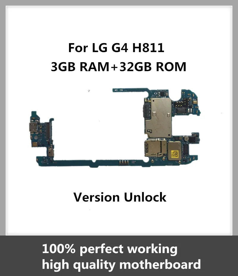 

New Arrival Motherboard For LG G4 H811 32GB Unlocked Mainboard With Full Chips Original Android OS System Logic Board
