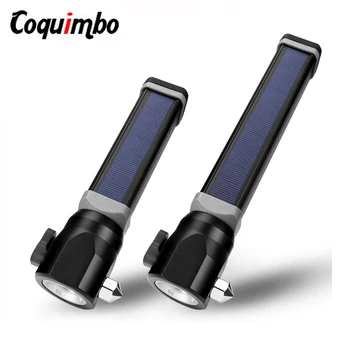 Multifunctional Solar Flashlight USB/Solar Charging Emergency Torch Light Magnetic LED Flashlight With Power Bank Hammer Cutter
Multifunctional Solar Flashlight USB/Solar Charging Emergency Torch Light Magnetic LED Flashlight With Power Bank Hammer Cutter