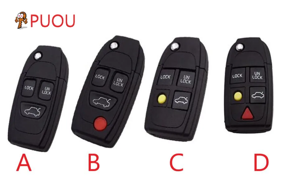 

Folding Flip Remote Key Shell Case Fob For VOLVO S60 S70 S80 S90 V70