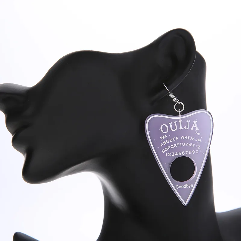 1pair Women Drop Earrings Multicolor Resin Ouija planchette Charms Resin earring for Birthday Gift Children Woman Jewelry