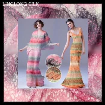 

PRINT SILK CHIFFON FABRIC 6mm Width 53"-135cm100%Natural Silk Chiffon Fabric Dress Fabric Pattern Silk Print Flower Pattern