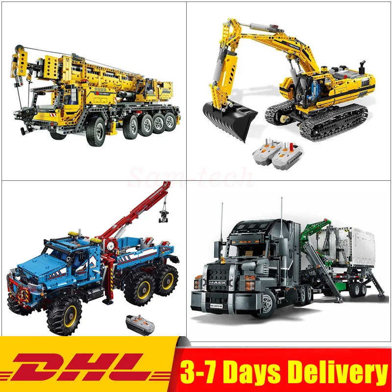 

Wowpa 20004 20007 EXCAVATOR 20056 20076 Technic Set Compatible Legoingly 42009 8043 42070 42078 Model Blocks Bricks Toys Car