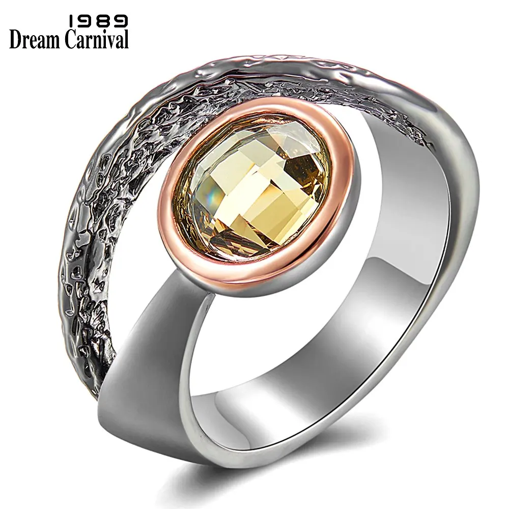 DreamCarnival 1989 абсолютно новое готическое обручальное кольцо для пистолет женщина& розовое золото с покрытием шикарный шик сексуальный вид качественные ювелирные изделия WA11720 - Цвет основного камня: Хаки