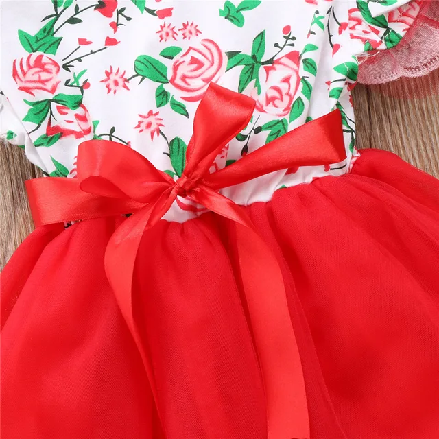 Vestido con flores para niña recién nacida, 1 año de cumpleaños, Princesa, invierno, tutú de niñas, prendas, 2018 Vestido con flores para niña recién nacida, 1 año de cumpleaños, Princesa, invierno, tutú de niñas, prendas, 2018