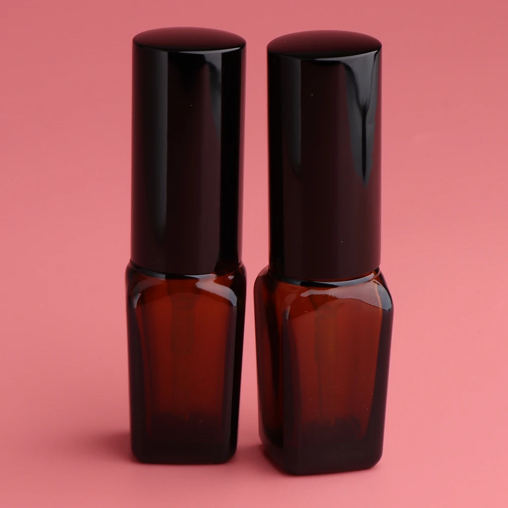 Kesoto 2pcs Brown Empty Glass Fine Mist Pump Spray Bottles for Perfume Toner Atomizer Container