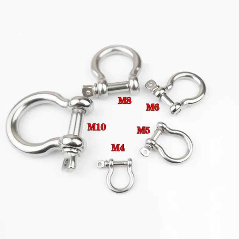 

5Pcs Stainless Steel Bow Shackle Boat Screw-Pin Anchor For Paracord Bracelet Steel Buckle Hiking Outdoor ActivitiesTools