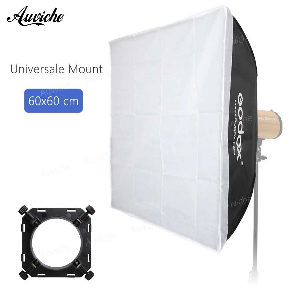 

GODOX 60*60cm Studio flash softbox Universal Mount for Godox Studio flash 250DI 300DI E250 E300 K150A K180A ST250