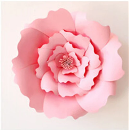 2 шт 20 см свадебные украшения фон бумажные цветы свадебный душ Цветочные Вечерние DIY стены Искусственные цветы вечерние принадлежности - Цвет: Light Pink
