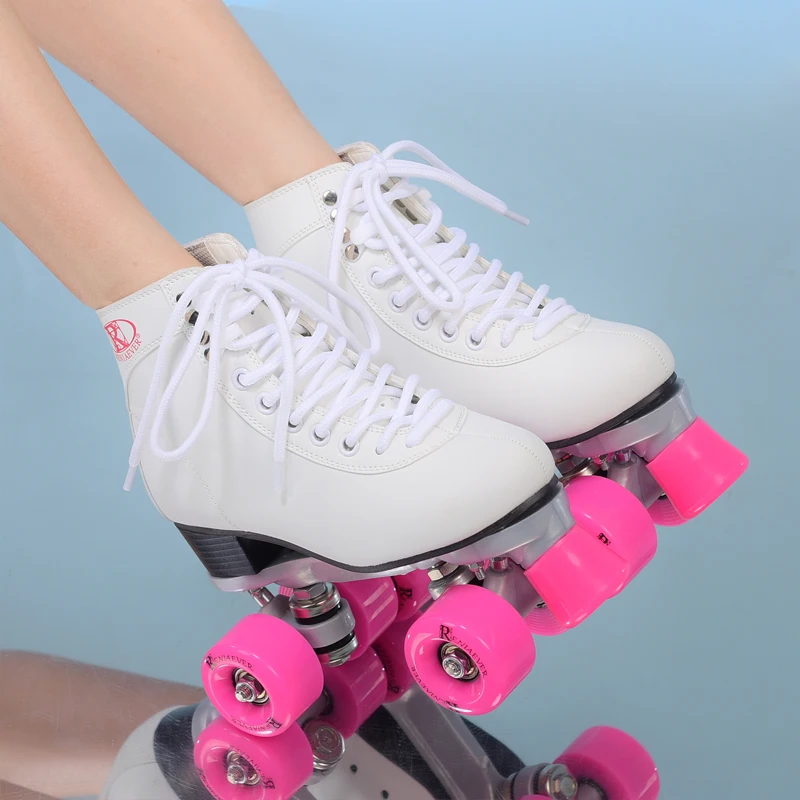 Double roller skates roller skating 4 wheels pulleys shoes women's