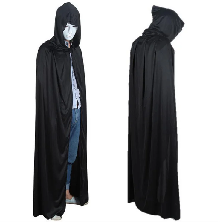 1pcsset halloween decorations black costume theater prop death hoody cloak devil long mantle wizard - Vampire Halloween Decorations 1pcsset halloween decorations black costume theater prop death hoody cloak devil long mantle wizard - Vampire Halloween Decorations