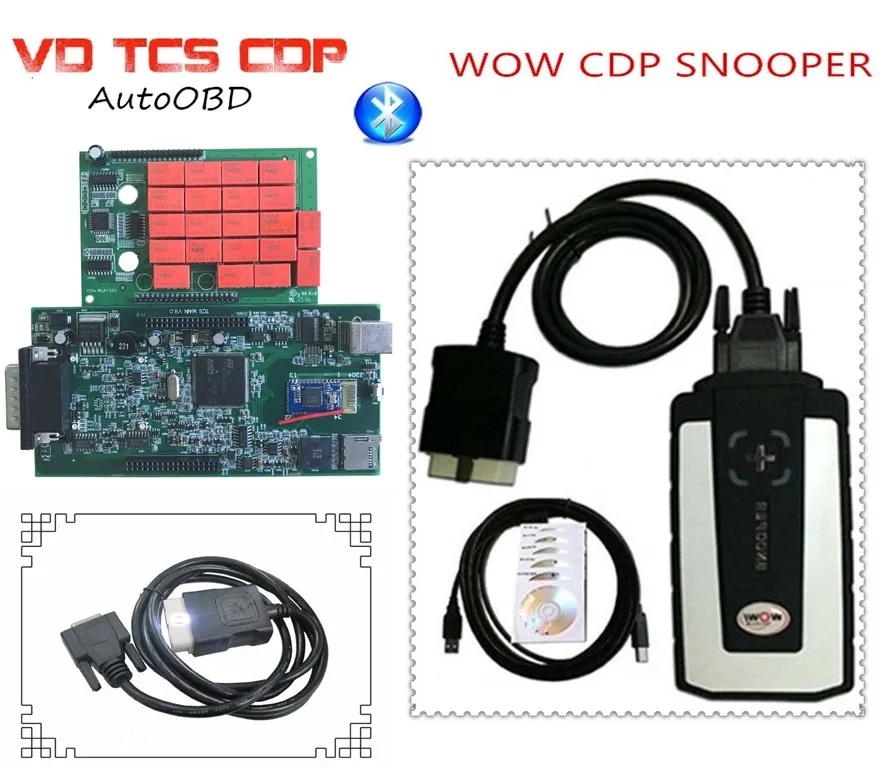 DHL 5 шт.) для wow CDP SNOOPER зеленый PCB с Bluetooth v5.008r2 программного обеспечения + keygen