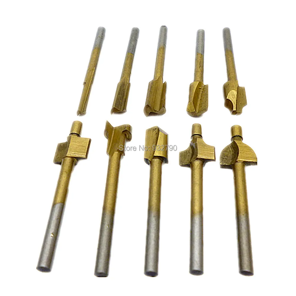 HSS Carpentry Router Bits Fit Dremel Rotary Tools Cutting Tool Set