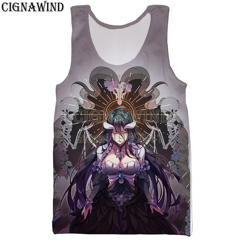 

New Popular vest men/women style Anime Overlord III 3D print vests Harajuku style Bodybuilding streetwear Tops