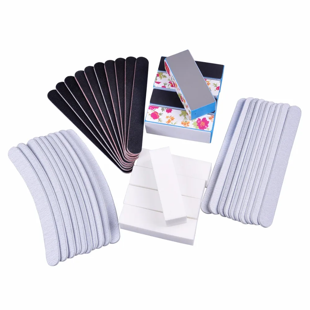 

40Pcs Nail Art Sanding Files Buffer Block Manicure Pedicure Tools UV Gel Set