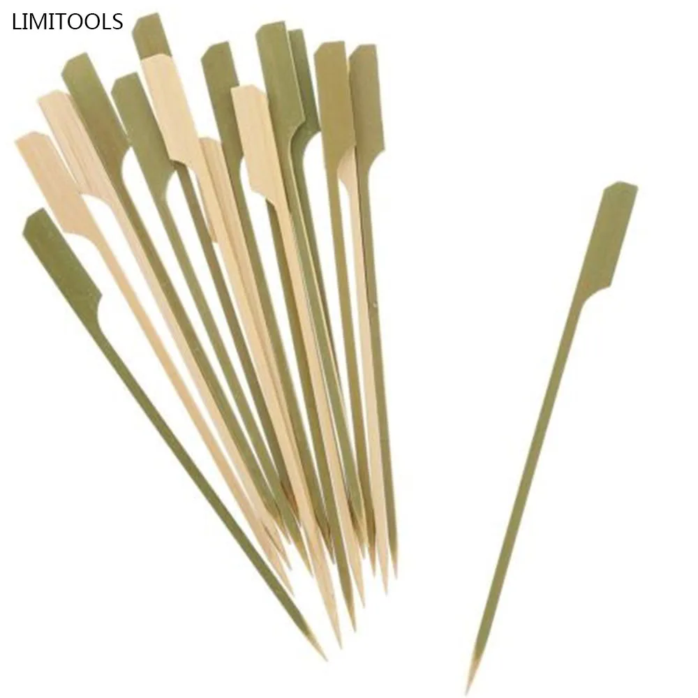 Горячая Распродажа 40 шт. деревянные бамбуковые палочки для барбекю одноразовые коктейльные палочки для вечеринок принадлежности для барбекю Кухонные аксессуары