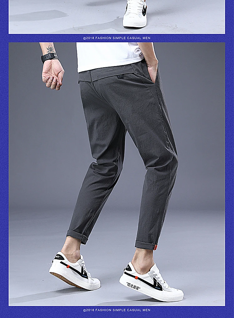 Мода 2019 г. для мужчин s брюки для девочек летние джоггеры Pantalon Homme Твердые Slim Fit шаровары уличная повседневные мужские брюки тонкий срез