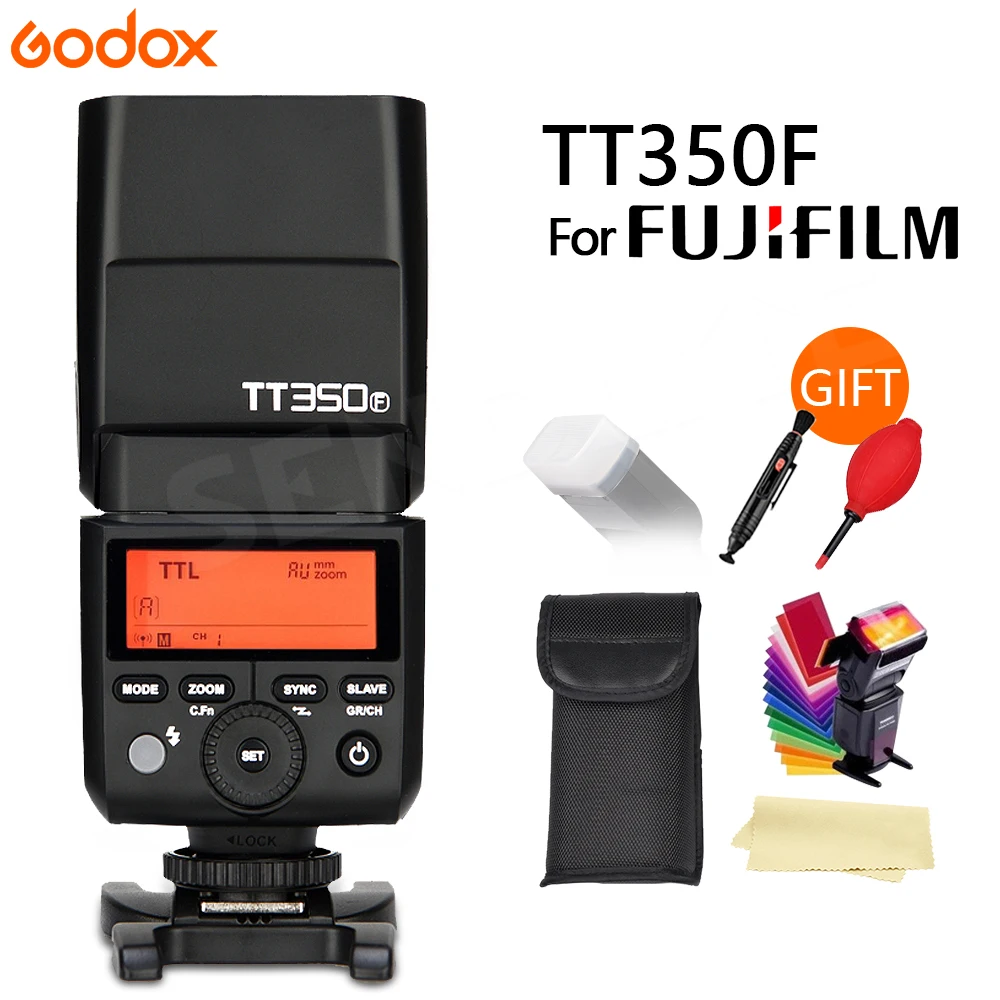 Godox TT350F для Fujifilm Mini Speed lite Flash GN36 TTL HSS высокая скорость 1/8000S 2 4G Беспроводная система