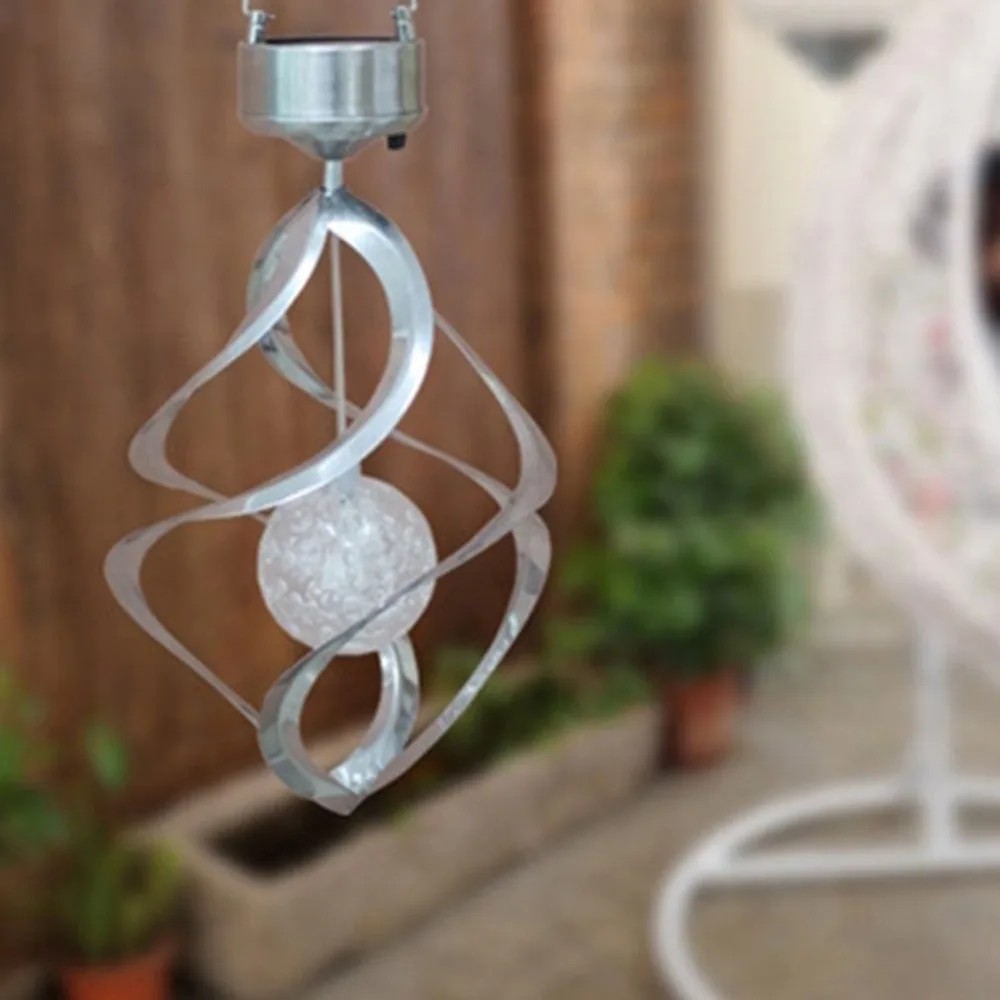 Солнечный Мощность Wind Chime свет Домашний Сад Крытый украшения лампа