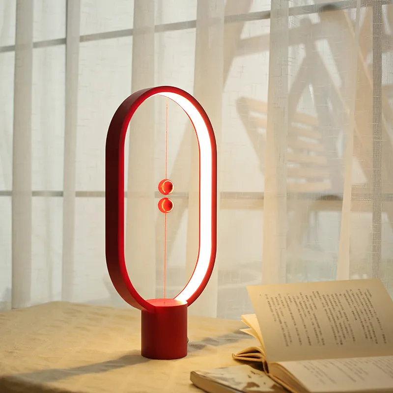 

LED Night Light USB Powered Balance Lamp Art Home Decor Bedroom Office Table Night office bedroom study reading Desk lamps
