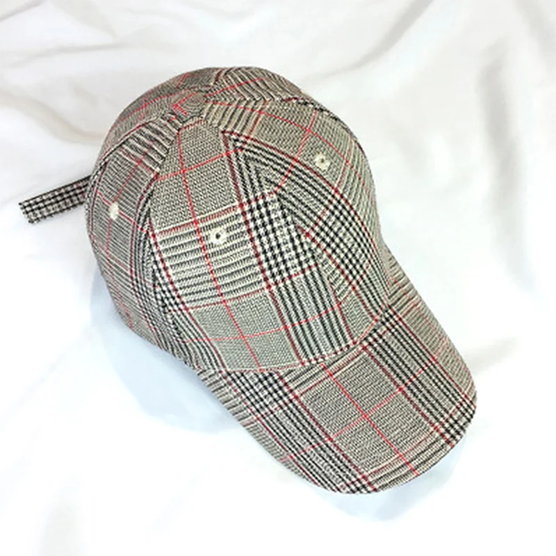 plaid golf hat