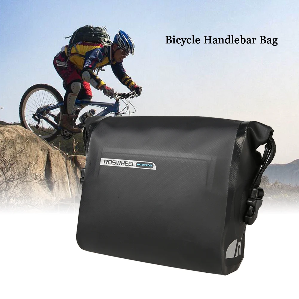 ROSWHEEL Bicycle Handlebar Bag Bike Front Basket Frame Tube Bag Cycling