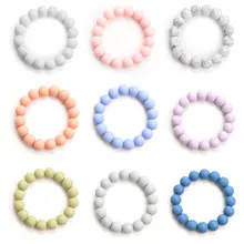 Модный силиконовый браслет для прорезывания зубов для женщин, очаровательный браслет, ювелирное изделие, детский прорезыватель, не содержит бисфенола, безопасные силиконовые ювелирные изделия