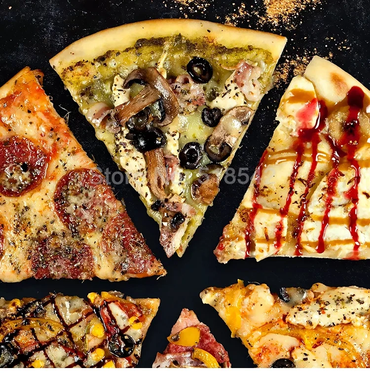 На заказ 3D настенная бумага настенная живопись Персонализированная пицца магазин Классная доска фото обои кафе ресторан фон Настенный декор