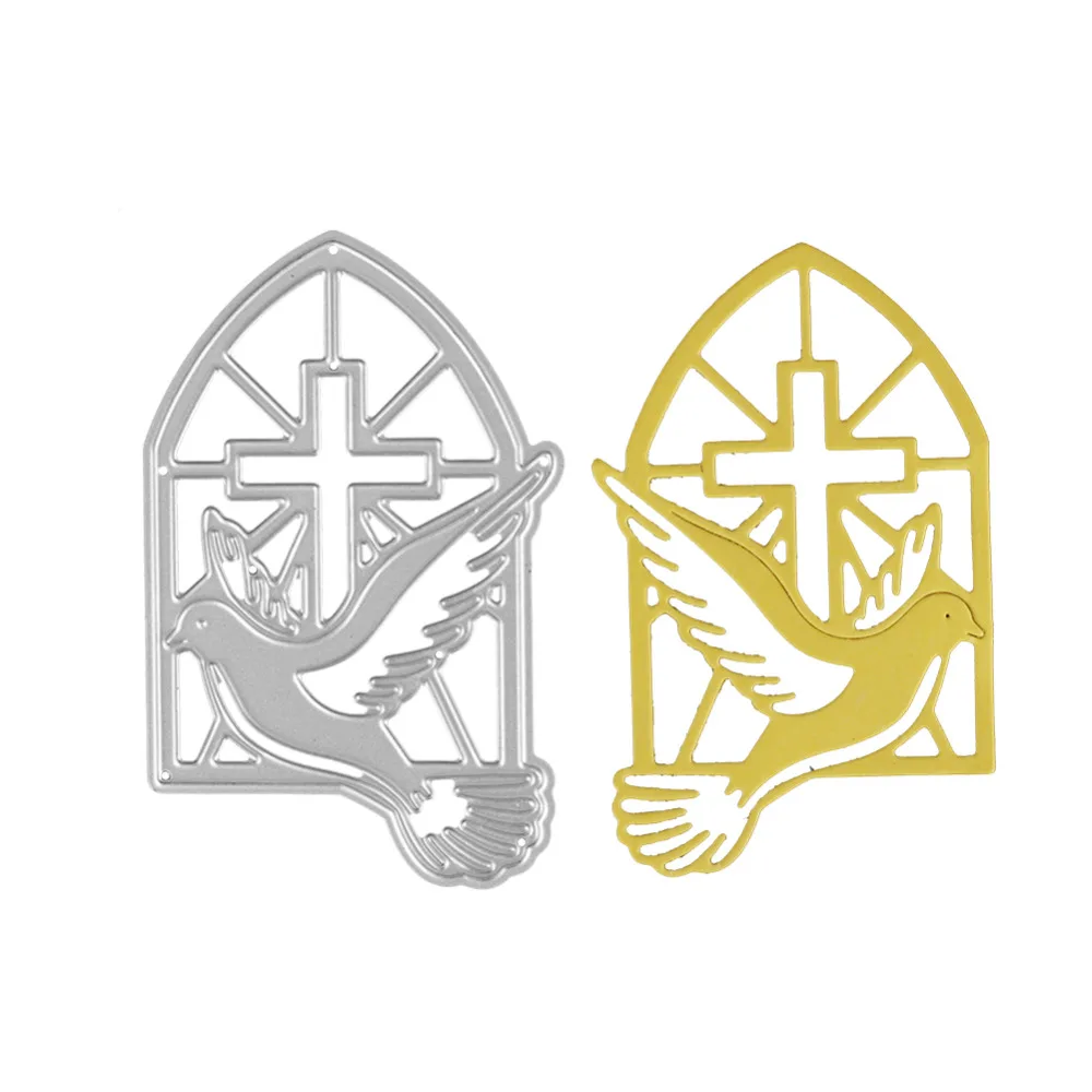 

Pigeon Cross Metal Steel Cutting Dies Stencils Scrapbooking Craft Die 3D Stamp DIY Festival Card Making Photo Decoration 2019