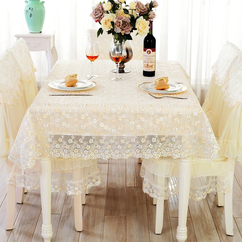 

Hot Sale New Arrive Korean Style Pastoral Lace Table Cloth Home Party Coffee Table Cloth Restaurant Hotel Tablecloth Table Cover
