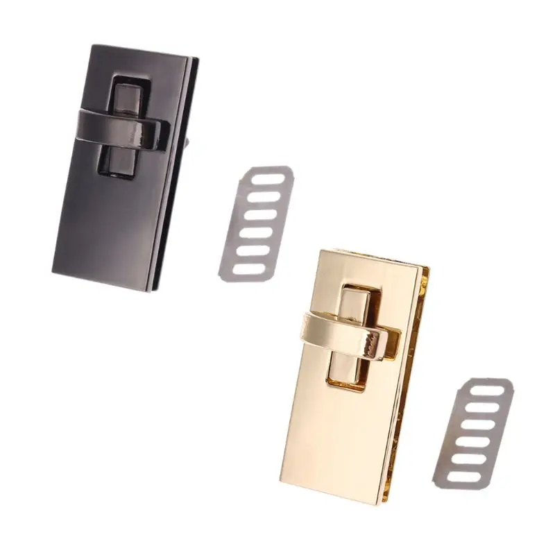 

Metal Rectangle Shape Clasp Turn Locks Twist Lock DIY Handbag Shoulder Bag Purse Hardware