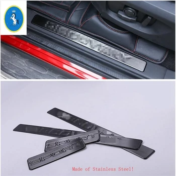 

Yimaautotrims Inner Door Scuff Plate Door Sill Protection Panel Cover Trim Fit For Land Rover Discovery Sport 2015 - 2019