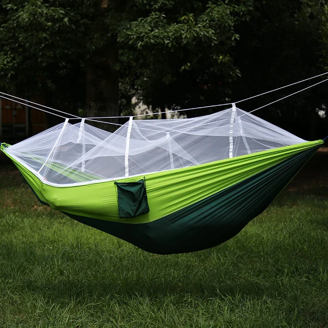 Súper Ligero Al Aire Libre Hamaca con Mosquitero para Interiores, Camping,  senderismo, mochilero|outdoor hammock|hammock hammocklight hammock -  AliExpress